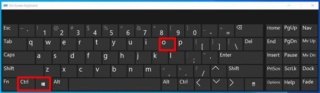 The On-Screen Keyboard shortcut for Windows 10