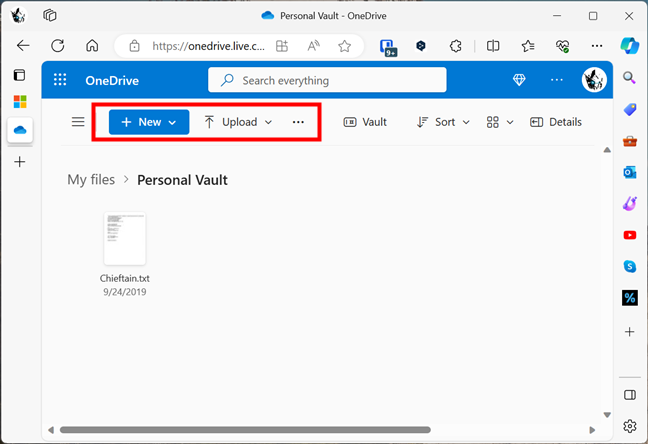 Use Personal Vault normally, like any other OneDrive folder