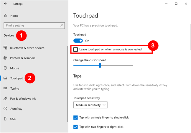 Leave touchpad on when a mouse is connected