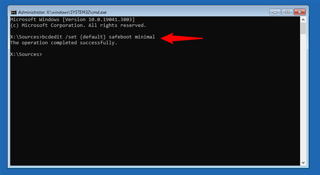 How to boot in Safe Mode from the Command Prompt