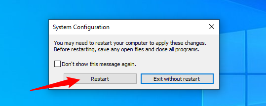 Restart Windows 10 in Safe Mode