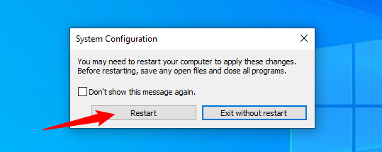 Restart Windows 10 in Safe Mode with Networking