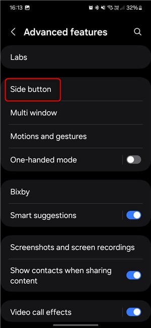 Choose Side button