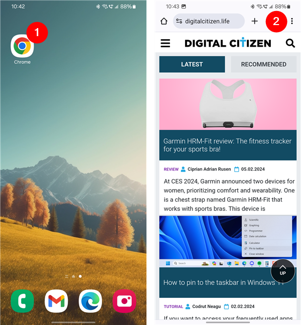 Open Chrome and access its menu