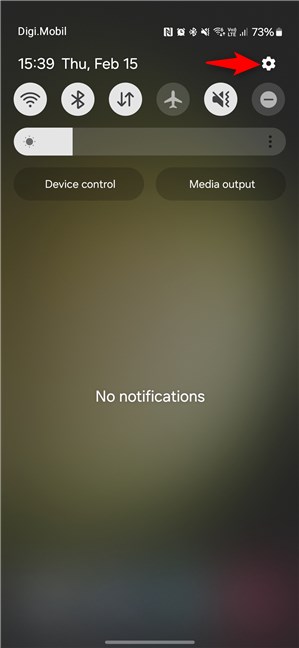 Tap the Settings icon