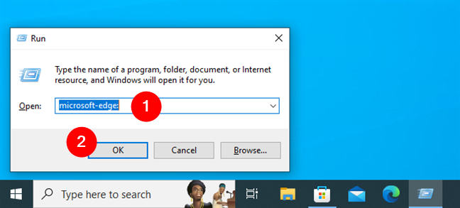 How to open Microsoft Edge from the Run window