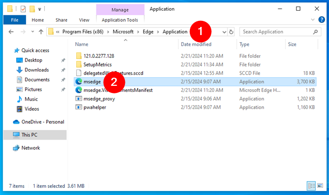 How to open Edge using msedge.exe