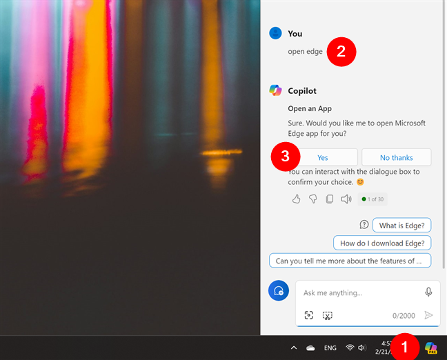 How to open Edge with Copilot
