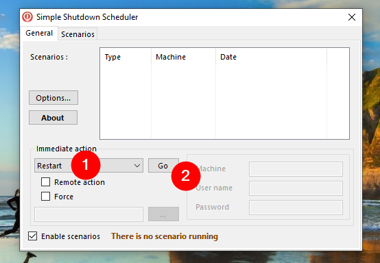 Immediate action in Simple Shutdown Scheduler