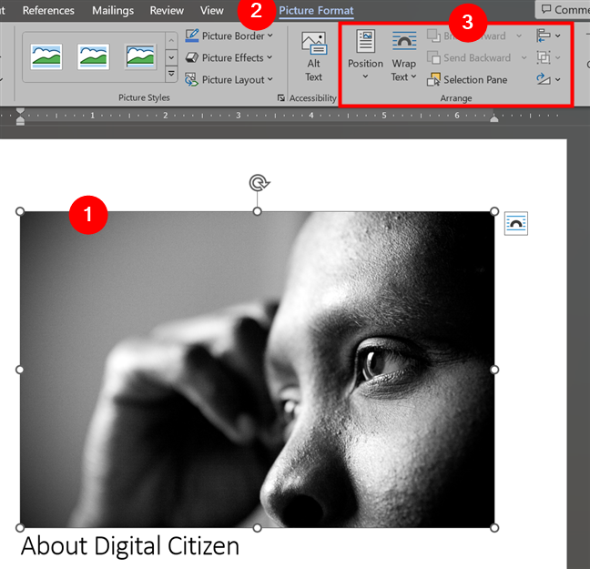 How to arrange pictures or shapes in Word