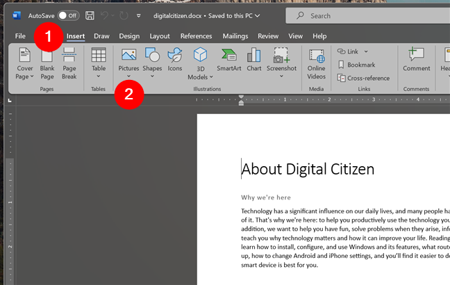 How to insert pictures in Word