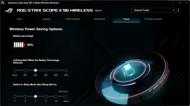 Wireless power saving options