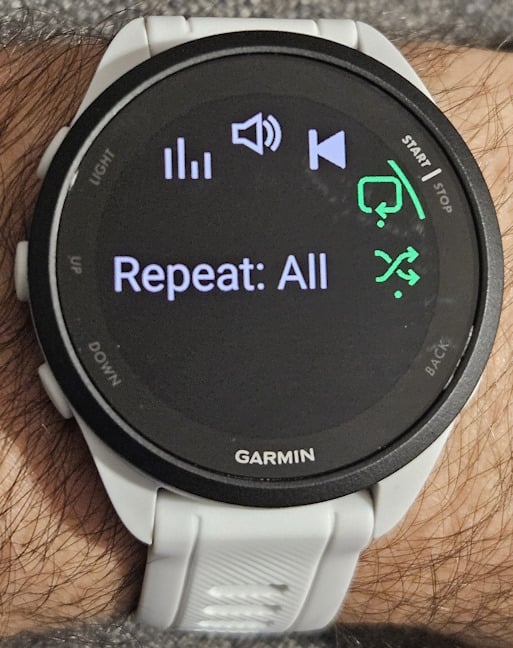 Listening to music on your watch