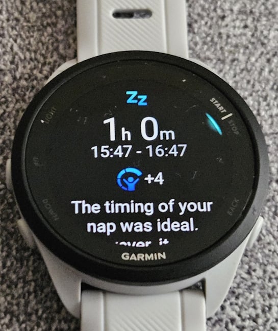 This watch features nap detection