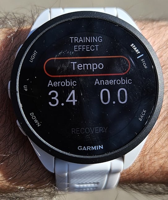 See the training effect on your watch