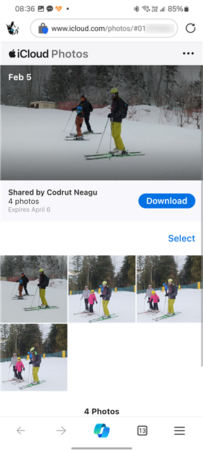 What photos shared via iCloud look like