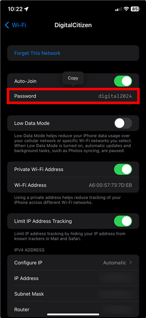 How to check the Wi-Fi password on iPhone