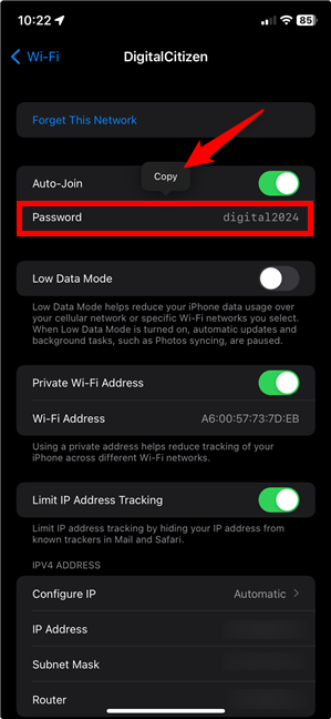 How to find a Wi-Fi password on iPhone and share it
