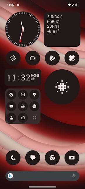 The Home screen on the Nothing Phone (2a)