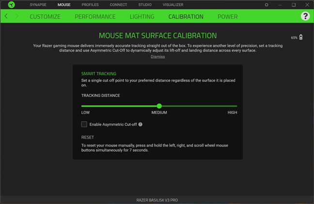 Mouse mat surface calibration