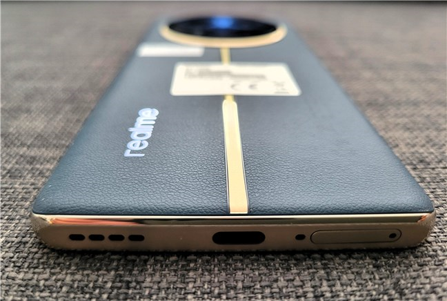 The bottom edge of the realme 12 Pro 5G