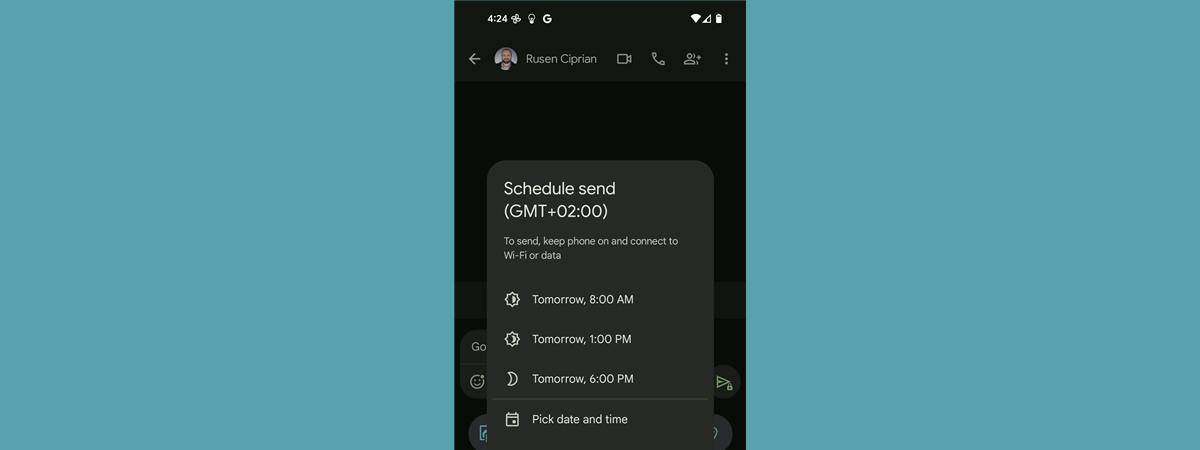 How to schedule a text message (SMS) on Android