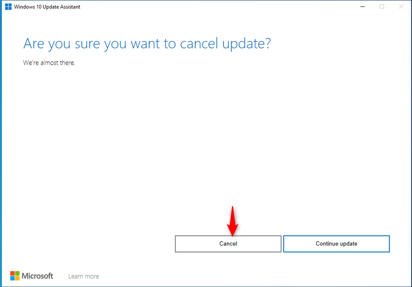 How to cancel the Windows 10 update