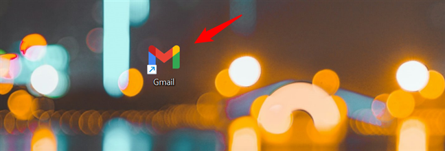 The Gmail icon on the desktop