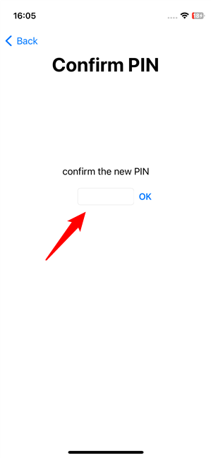 Confirm the new PIN code for the SIM card