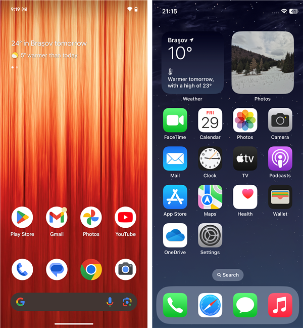 The Home Screen on Android smartphones is much more customizable than the one on iPhones