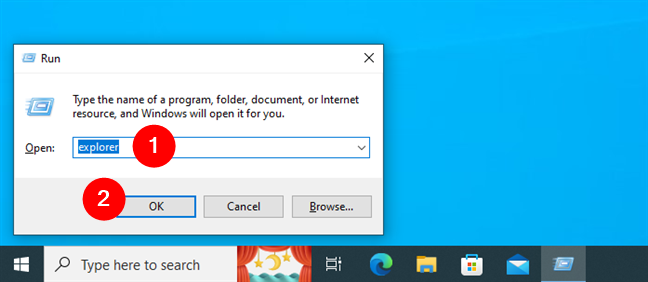 Open File Explorer from the Run window