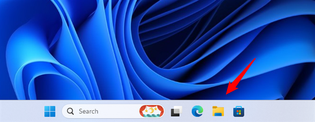 Use the File Explorer shortcut on Windows 11's taskbar