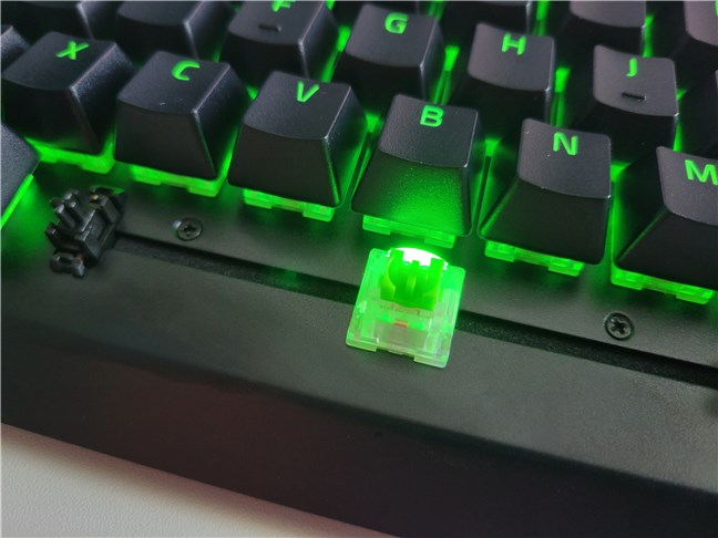 The Razer BlackWidow V4 Pro uses mechanical switches