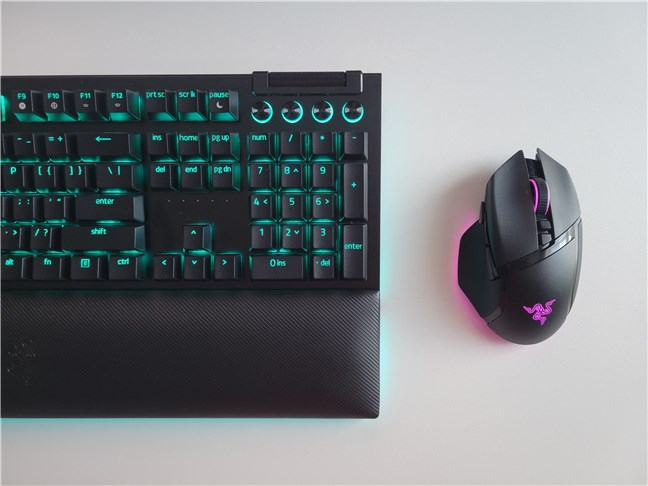 The Razer BlackWidow V4 Pro has RGB lights all over