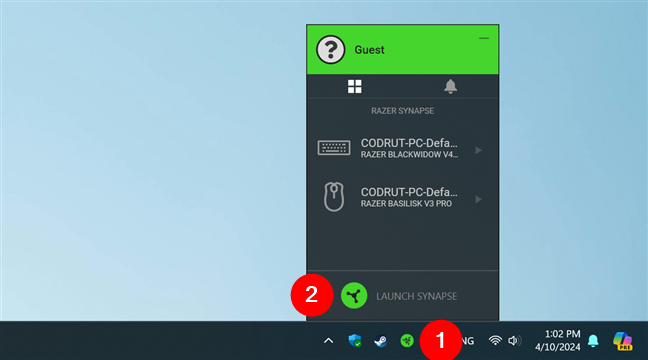 Launch Synapse in Windows 11