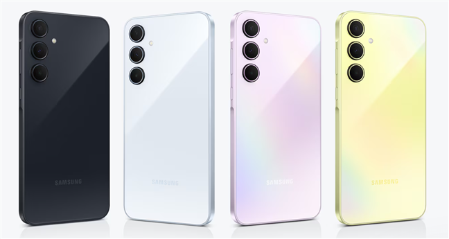 Color options available for the Galaxy A35