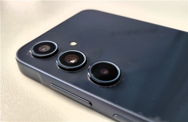 The rear cameras on the Samsung Galaxy A35