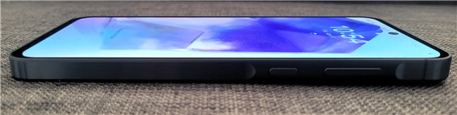The right edge of the Samsung Galaxy A55
