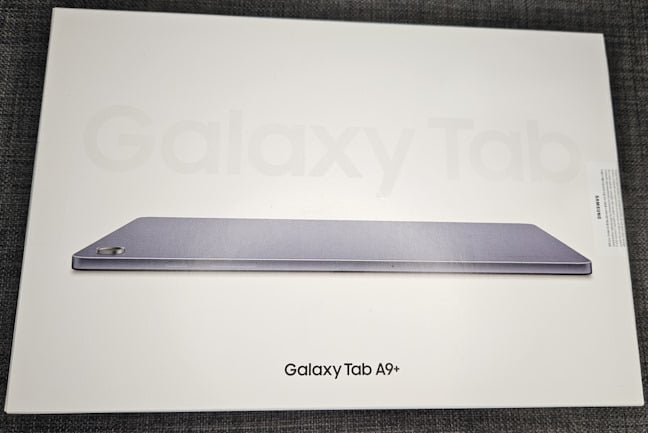 The packaging for Samsung Galaxy Tab A9+