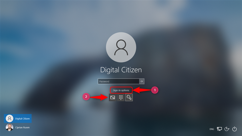 How to switch between sign-in options