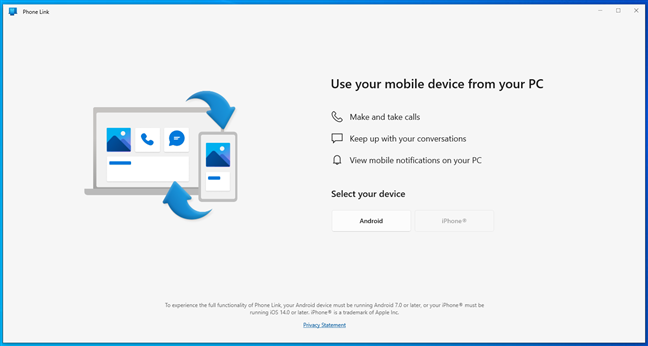 Phone Link in Windows 10