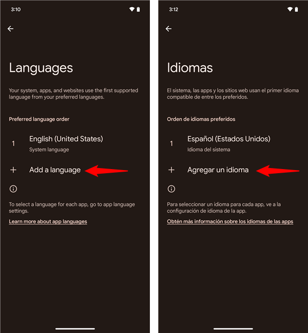 Add a new Android language