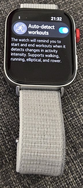 The watch can auto-detect some workouts
