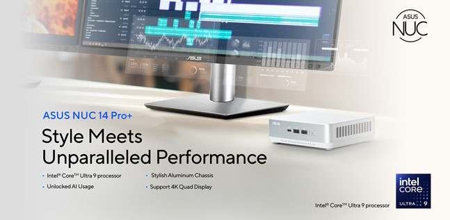 What ASUS promotes about the NUC 14 PRO+