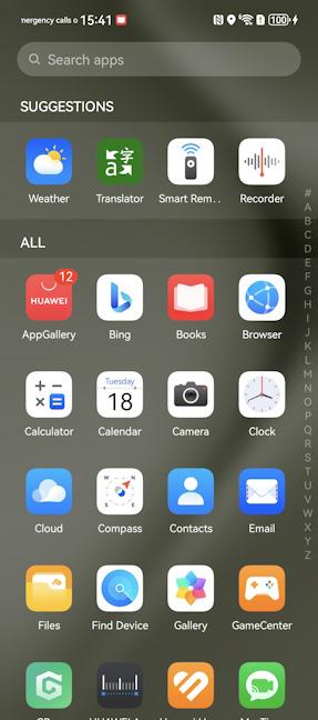 Some of the apps preinstalled on the HUAWEI Pura 70 Ultra