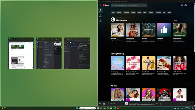 Snapping windows in Windows 11