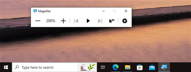 The Magnifier in Windows 10