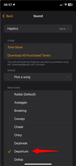 How to change the alarm tone on an iPhone