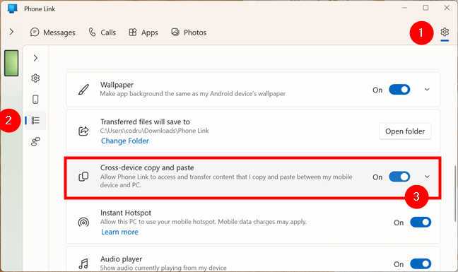 Phone Link used to sync a Windows 11 PC with a Samsung Galaxy phone
