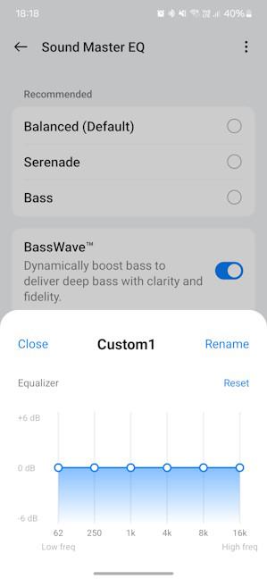 Customizing the Sound Master EQ delivers better audio